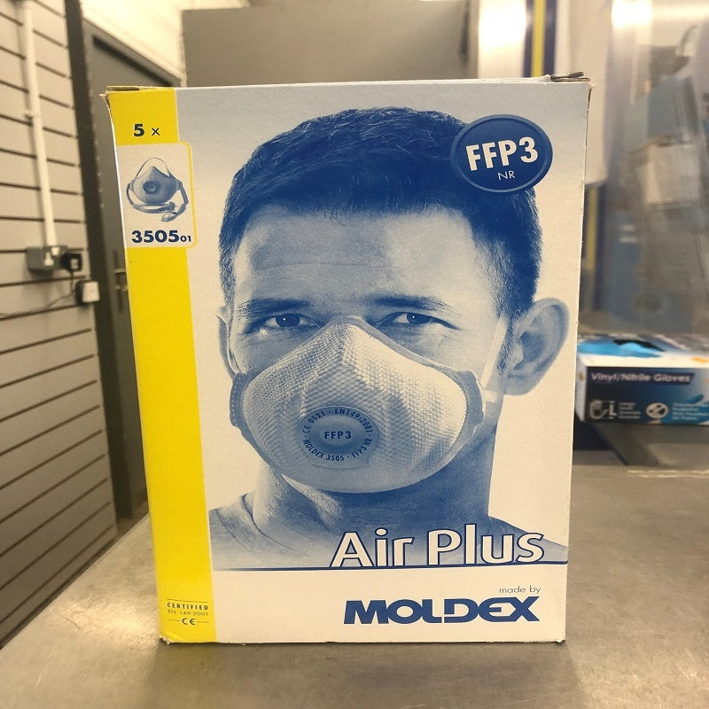 Moldex Air Plus FFP3 R D Ventex Valve Reusable Mask (Pack of 5)