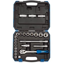 METRIC SOCKET SET, 1/2" SQ. DR. (24 PIECE)
