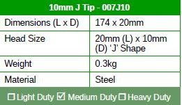 ManUp 10mm J Tip