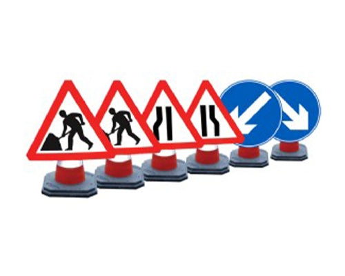 Works Signs and Cones Package (with 750mm Cones)