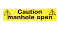 Small 'Manhole open' sticker
