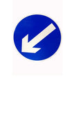 750mm Keep Left/Right reversible for cones