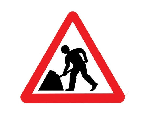 600mm Men At Work Sign with Cone Straps – Drain Equip